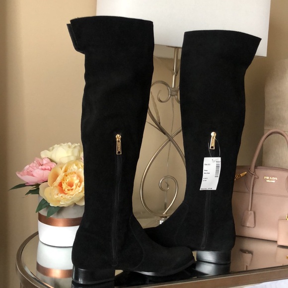 New ISAAC MIZRAHI Genuine Suede Moyen Yolanda Square Toe Over the knee boots - Picture 3 of 14
